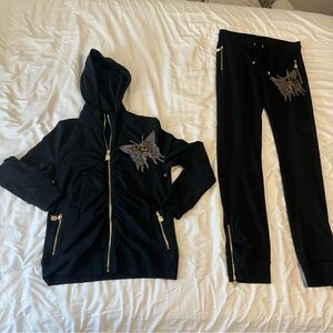 BCBGMaxAzria Black butterfly set